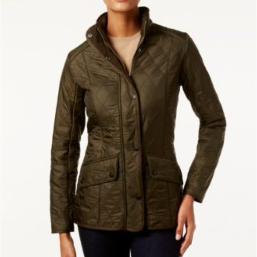 Barbour Cavalry Polarquilt Dark Green Quilted Jacket